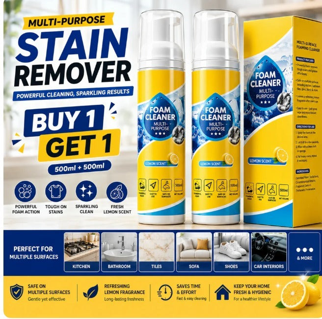 Multipurpose Stain Remover Spray Foam Cleaner 100ml Each Pack Of 2