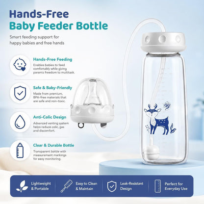 Baby Feeding Bottle with Weighted Straw