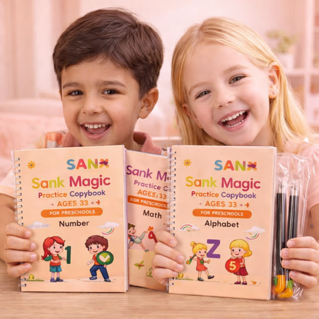 Sank Magic Practice Copybook(4 Book+10 Refill+1 Pen+1 Grip)