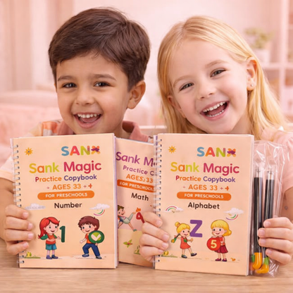 Sank Magic Practice Copybook(4 Book+10 Refill+1 Pen+1 Grip)