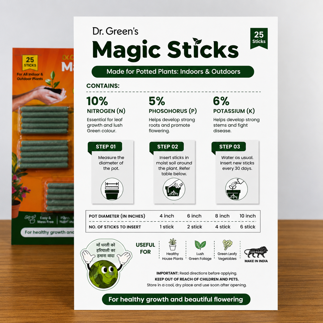 Dr.Green's - Magic Plant Sticks - 25 sticks