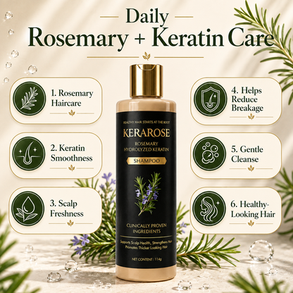 KOSBIA Kerarose Rosemary Shampoo for Hair Regrowth  - BUY 1 GET 1 Free