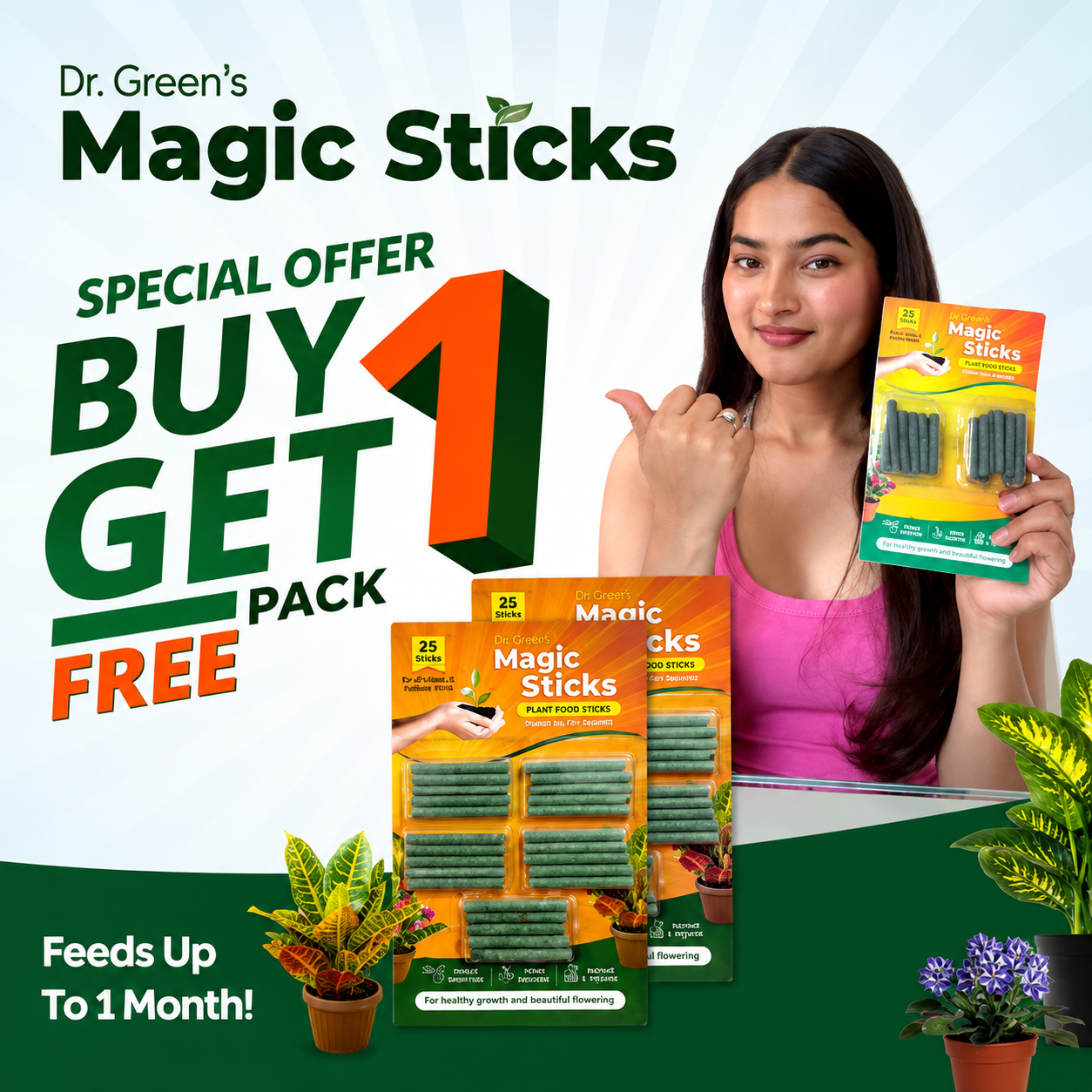 Dr.Green's - Magic Plant Sticks - 25 sticks