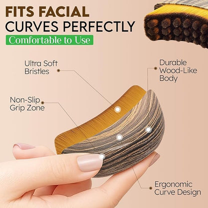 New Lymphatic Contour Face Brush, Contour Face Brush for Lymphatic Drainage, Ergonomically Designed to Fit The Skin Precisely