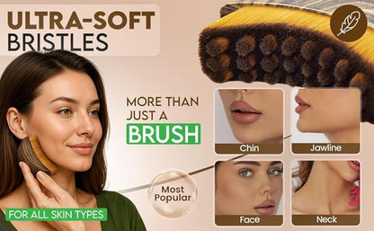 New Lymphatic Contour Face Brush, Contour Face Brush for Lymphatic Drainage, Ergonomically Designed to Fit The Skin Precisely