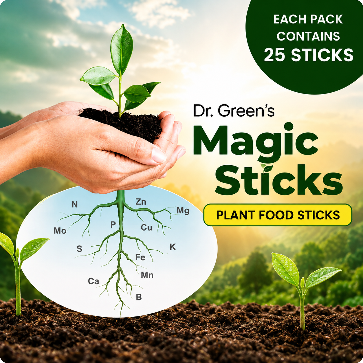Dr.Green's - Magic Plant Sticks - 25 sticks